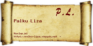 Palku Liza névjegykártya